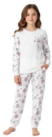 A2Z 4 Kids Girls Traditional Long Sleeve Pyjama Set Top & Trouser PJS Sets