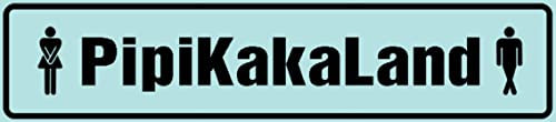 DekoDrom® Blechschild 47x10 cm Pipi Kaka Land lustiges Hinweis Schild Toilette WC KFZ Kennzeichen Format Wand Deko Bar Kneipe Sammler Geschenk