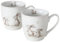 2 Stk Jumbo Kaffeetassen 480ml Tassen Hasen Knuffi n331 Ostern Porzellan Hasenmama Hasenkind Ostern Tassen Becher Pott Teetasse Geschenkset Hasenfamilie creme weiss