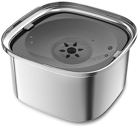 Decflow 3L Dog Water Bowl with Slow Feeder and Spill-Proof Design