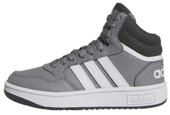 adidas Hoops Mid Shoes Schuhe, Grey Three/Cloud White/Grey Six, 32 EU