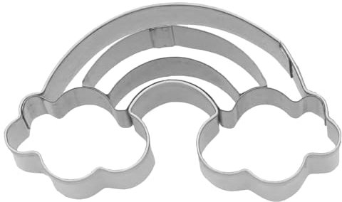 Birkmann - Stampo per biscotti arcobaleno, 7 cm, in acciaio inox, con interno in rilievo, alta qualità