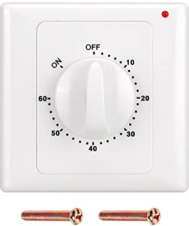 haiaxx Prises de minuterie Compte à rebours Minuterie numérique Interrupteur de Commande Couvercle de Prise Mise Hors Tension Automatique Minuterie mécanique Minuterie avec boîtier inférieur 6#