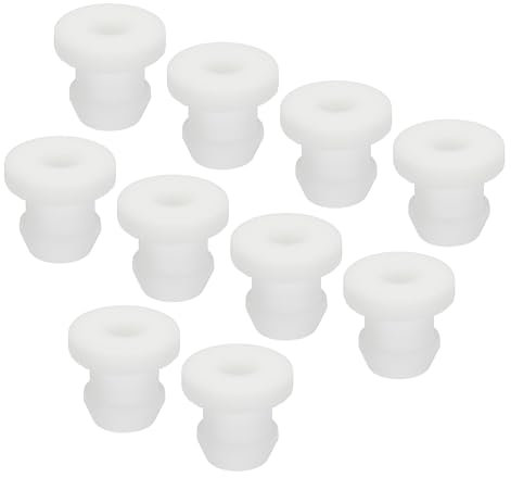 sourcing map 10Pcs Snap Rubber Grommet Plug Mount Dia 6mm ID 3.5mm Seal Anti-Scratch for Electrical Box Cable Pipe White