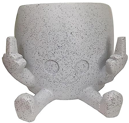 VELUNE Pot de fleurs, joli pot de fleurs pour doigt d'honneur - Pot de fleurs de jardin en résine - Pour pelouse, cour, décoration de jardin
