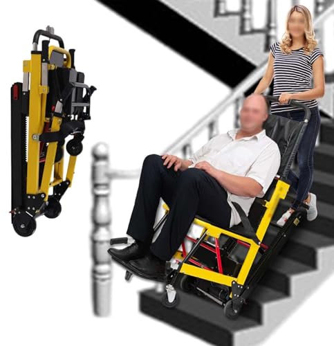 XZLZMYP Elektrischer Rollstuhl Treppenlift Tragbar Zusammenklappbarer Treppensteiger Rollstuhl Für Behinderte Ältere Menschen Mobiler Treppenlift Können Treppen Hinauf Und Hinunterfahren,A