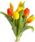 Botanic-Haus künstliches Tulpenbündel/künstlicher Tulpenbund Sandy mit 4 Tulpen und 3 Tulpenknospen Farbe: gelb - orange-gelb real Touch