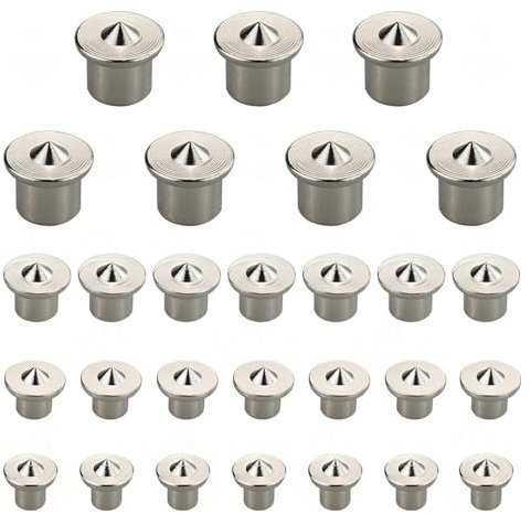 GIONAR 28 Stück Holzdübel Zentrierspitzen Set,6mm 8mm 10mm 12 mm Dübelmarkierer Kit, Dübel Zentrierspitze Dübelhilfe Holzdübel, für Schränke, Tische und mehr, Perfekt für präzise Holzarbeiten