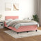 Willood Boxspringbett mit Matratze Rosa 120x200 cm SamtFlach mit Nägeln