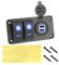 MUEOSI Panneau d'interrupteur à bascule 12-24 V, double port USB, circuit de commande de chargeur de voiture, interrupteur de prise, for voiture, marine, camping-car, SUV, yacht tableau électrique(Blu