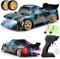 Joellfuner RC Drift Car, 1/14 4WD Drift Auto Ferngesteuert, 24km/h RC Auto mit 2.4 GHz Fernbedienung, Spray und Licht, Ferngesteuertes Spielzeugauto für Erwachsene und Kinder ab 8+ Jahre (Blau)