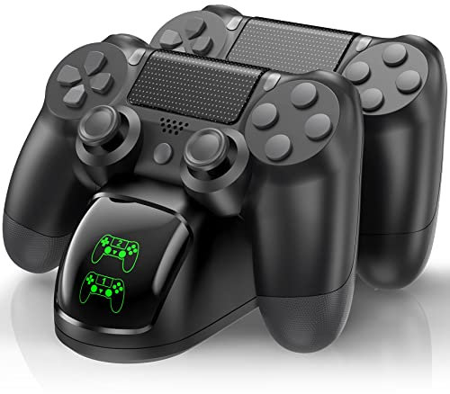 ALEEMTRY PS4 Controller Ladestation, PS4 Controller Zubehör mit Led-Anzeige/1.8Std Schnelllade, PS4 Ladestation für Playstation 4/PS4 Pro/PS4 Slim Controller