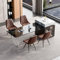 Hawthyhome Esszimmerstühle 4er Set Kunstleder Küchenstuhl Polsterstuhl gepolstert für Wohnzimmer Schlafzimmer Küche mit Rückenlehne, Braun