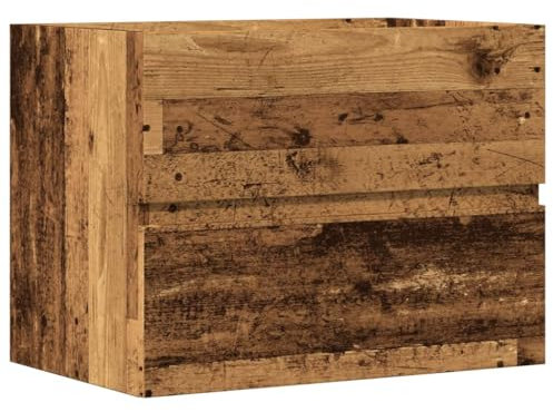 vidaXL Mueble de baño Madera de ingeniería Envejecida 60x38,5x45 cm, Armario del Lavabo del baño, tocador del baño, tocador del baño