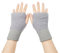 Long Keeper Thermisch Fingerlose Handschuhe Damen Winter Weich Und Flauschig Elastische Halbfinger Handschuhe Armstulpen (Grau)