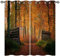 ANHOPE Natur Herbst Wald Baum Verdunklungsvorhänge mit Ösen Blickdichte Gardinen Thermo Vorhänge Blackout Curtain Weich Wohnzimmer Schlafzimmer Vorhang 2er Set H 138 x B 132 cm