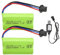 7,4V 500mAh 3,7Wh Akku SM-3P Stecker Lithium-Ionen Akku und USB-Ladekabel für MN82 RC Auto Rock Crawler LC79 1/12 RC Truck, 1/16 RC-Drift-Auto Akku Ferngesteuertes Auto Akku (2 Stück)