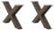 vidaXL Lot de 2 pieds de table basse en forme de X – Forme et fonction en acier naturel – Pieds réglables – Assemblage facile – Améliore le design de n'importe quelle table basse