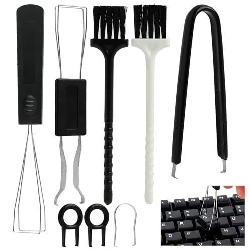 LUCTHY 7 Piece Keycap Remover Switch Puller Kit, Stainless Steel Keycap Swapper, Cleaning Brush Precision Tweezers for Mechanical and Standard Keyboards, Essential Maintenance Tools for Gamers, IT