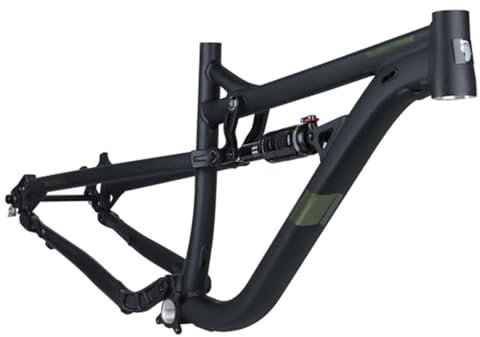 ZECHAO 29er Mountainbike Rahmen, 15''/17''/19'' MTB-Rahmen Steuerrohr Aus Aluminiumlegierung, 44-56 MM Boost 142 X 12 MM Routing Interner Fahrradrahmen(Black,L)