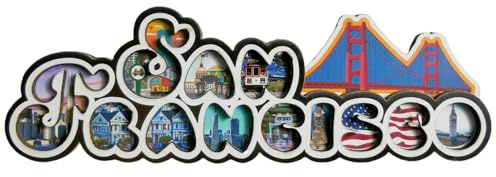 3D-Kühlschrankmagnet San Francisco, Vereinigte Staaten von Amerika, Touristen-Souvenir, Kühlschrankdekoration, Bastel-Kollektion