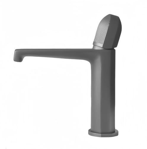 Waschtischarmatur, weiß, Unterbau-Waschtischarmatur, Badezimmer, Toilette, Waschbecken, Warm- und Kaltwasserhahn (grau)