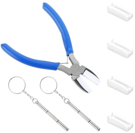 Doxiuyo Pinze In Nylon Strumenti per La Creazione di Gioielli Pinze In Acciaio al Carbonio Strumenti Pinze In Nylon Morbido Pinze A Doppia Ganascia Piatta In Nylon per Perline