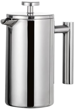 HUWOYG Hervidor De Café Cafetera de 350ml/800ml/1000ml, cafetera a presión, cafetera de Acero Inoxidable con Aislamiento de Doble Pared para Café，Té(800ml)