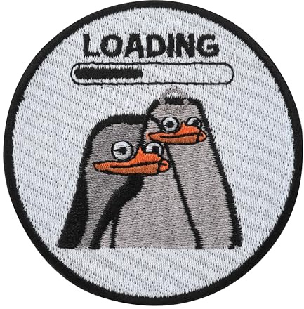Urbanski Patch Lost Pinguin zum Aufbügeln 7,4 x 7,4 cm | Aufnäher Applikation Bügelbild