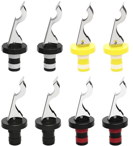 KQDRAVINE 8 Pezzi Tappi per Bottiglie di Vetro con Leva, Tappo Vino, Tappi Bottiglie Vino per Collezioni di Vino, Champagne, Tappo per Bottiglie di Vetro, Tappo per Bottiglie di Birra