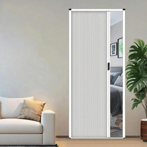 Ziehharmonika-Schiebetür für Türen, versenkbare Duschtür mit Griff und Zellgewebe, Falttür als Raumteiler für Schlafzimmer, Bad, Küche, Wohnmobil