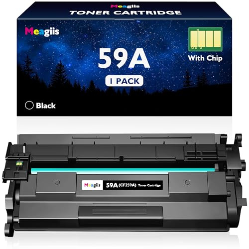 Meagiis 59A Schwarz Toner Kompatibel mit HP CF259A M404dn M428dw (Mit Chip)