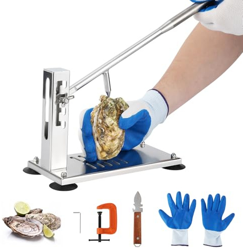 Austernmesser,Oyster Shucker, Edelstahl Oyster Opener Tool Set, Profi Austernöffner Set Mit Austernmesser Und Handschuh Meeresfrüchte Werkzeug, Für Restaurant Und Häuser, Meeresfrüchte Werkzeuge