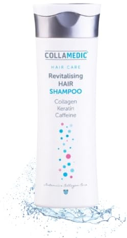 COLLAMEDIC Regenerierendes Shampoo mit Koffein, Keratin, Kollagen & Panthenol – Anti-Age Pflege mit Hyaluronsäure für Damen & Herren, 200 ml