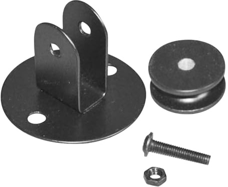 Deko Flaschenzug Umlenkrolle für Deckenleuchte, Schwarz Metall 5x5x3,4cm | Wandmontage und Pendelleuchten, Rostbeständige Beschichtung, Saubere Kabelführung am Esstisch, für Renovierer
