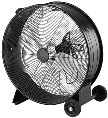 SOLEILUX Ventilatore Industriale da Pavimento Ø 66 cm 240W, Ventola Professionale in Metallo con Ruote, Motore in Rame, 3 Velocità Regolabili, Alta Potenza, Ideale per Magazzino, Officina, Capannone