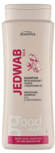 JOANNA Silk Glättungs Shampoo 400ml – Haarshampoo mit Seidenproteinen – Feuchtigkeit Haare – feuchtigkeitsshampoo für die Pflege - Glanz, Geschmeidigkeit & leichte Kämmbarkeit – Ohne Beschweren