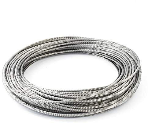 Cable 6mm inox 316 Souple 7x7 inox 316 - A4 Longueur Couronne 20m