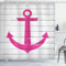 ABAKUHAUS Nautisch Duschvorhang, Rustikale Holzbohlen, mit 12 Ringe Set Stielvoll Modern, 175x200 cm, Rosa und Off White