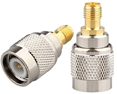 Jopto 2 x SMA-Antennenadapter, SMA-Buchse auf TNC-Stecker, gerader TNC-Stecker auf SMA-Buchse, Konverter für CB-Antenne, Radio, SMA, WiFi, WiMax und Handyantennen, kabellose Instrumentierung.