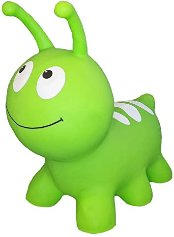 GERARDO'S Toys Jumpy Hüpftier grüne Wurm - Hüpftiere ab 1 Jahr und ab 2 Jahre - Aufblasbare Tiere Spielzeug Draussen oder Drinnen für Kleinkinder ab 12 Monaten…