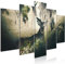 decomonkey Bilder Tiere 200x100 cm 5 Teilig Wandbild Groß Leinwandbild XXL Deko Wohnzimmer Schlafzimmer Büro Wanddeko Leinwand Pictures For Wall Poster Wall Painting Wandbilder Set Natur Abstrakte
