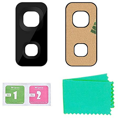 2 Stück Kameralinse Glas Rückseite Linse von Back Kamera kompatibel mit Samsung Galaxy S9+ Plus (SM-G965F) Ersatz Camera Scheibe mit Kleber und Putzstuch