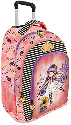 SANTORO , M021a Rucksack mit Trolley, für Kinder, Lachs, 340 x 450 x 180 mm, Lachs, 340x450x180 mm, Casual