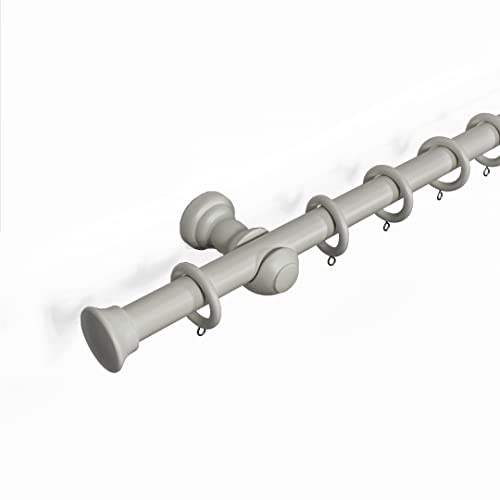 Stopper Finial 28 mm Wooden Curtain Poles Fixed Length Multi Finials Curtain Pole Wooden Beautiful Design Wooden Finials, Truffle Stopper 240 cm