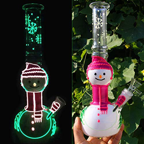 Glass Bong Mit Tornado-Percolat, Wasserbongs mit 14,5 mm Bong Schale, Höhe 26 cm, Gewicht 500 g, Glaspfeife zum Räuchern, Wasserpfeife, Öl-Rig, Rauchpfeife, Send Reinigungsbürste (Red Bong)