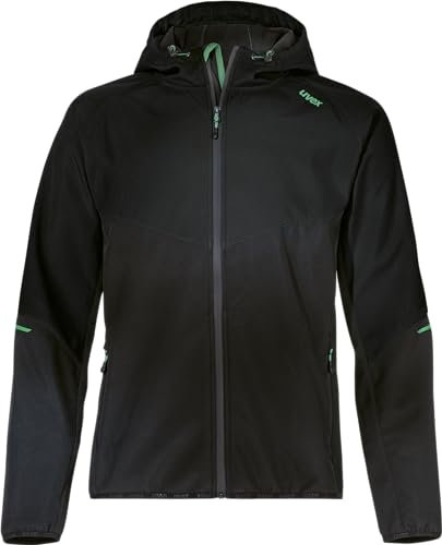 uvex Hardhöhe - Softshelljacke für Herren - Funktions- & Übergangsjacke - wasserabweisend, atmungsaktiv & nachhaltig - Schwarz - L
