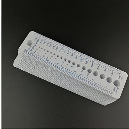 Bontannd Kunststoff-stricknadel-lehre Zoll cm Lineal-Werkzeug (us Uk Größen) 16 X 4 cm Costura Nähzubehör Werkzeuge