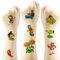 Plants vs. Zombies, 4 hojas de tatuaje temporal infantil para niños y niñas,Adecuado para fiestas de cumpleaños, actividades en grupo, pegatinas de tatuajes infantiles...
