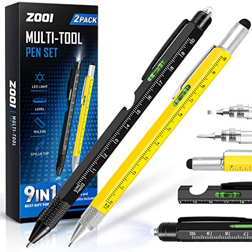 ZOOI Valentines Day Gifts for Men, 9 in 1 Multitool Pen, Valentines Day Gifts for Him, Tools Cool Gadgets for Men，Birthday Gifts for Men Who Have Everything, Husband, Grandpa, Engineer, DIY Handyman